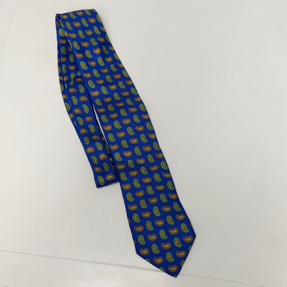 Blue Paisley Men's Tie Peter Millar Silk nwt
